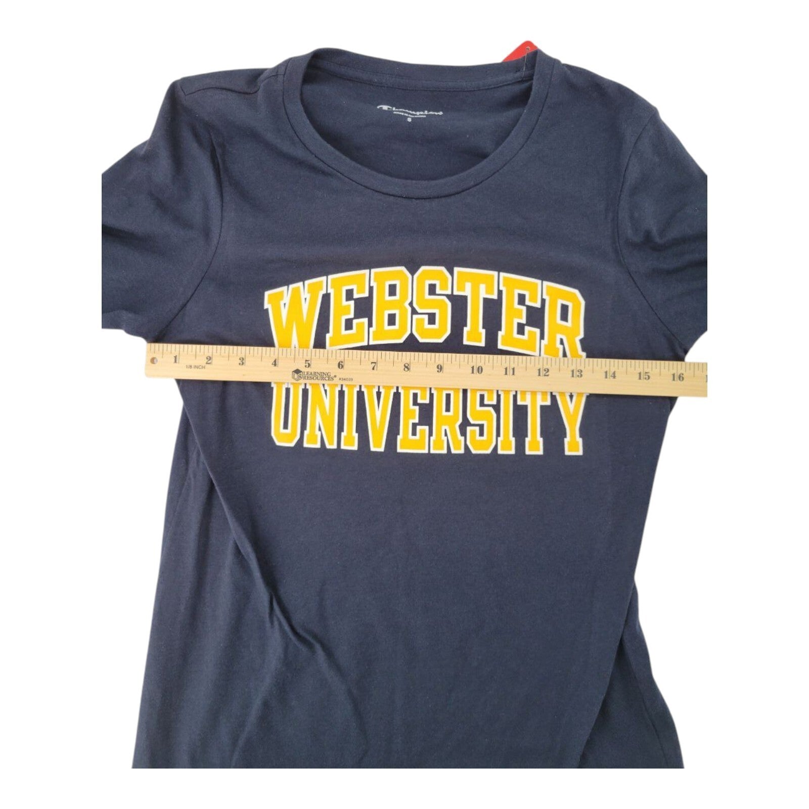 Champion Webster University Navy Blue Collegiate Tee Womens Size Small