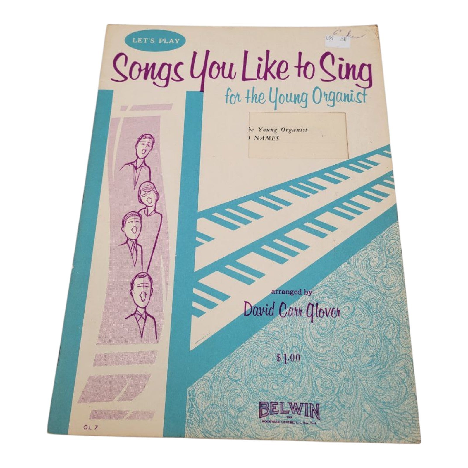 Lets Play Songs You Like to Sing for the Young Organist - David Carr Glover 1962