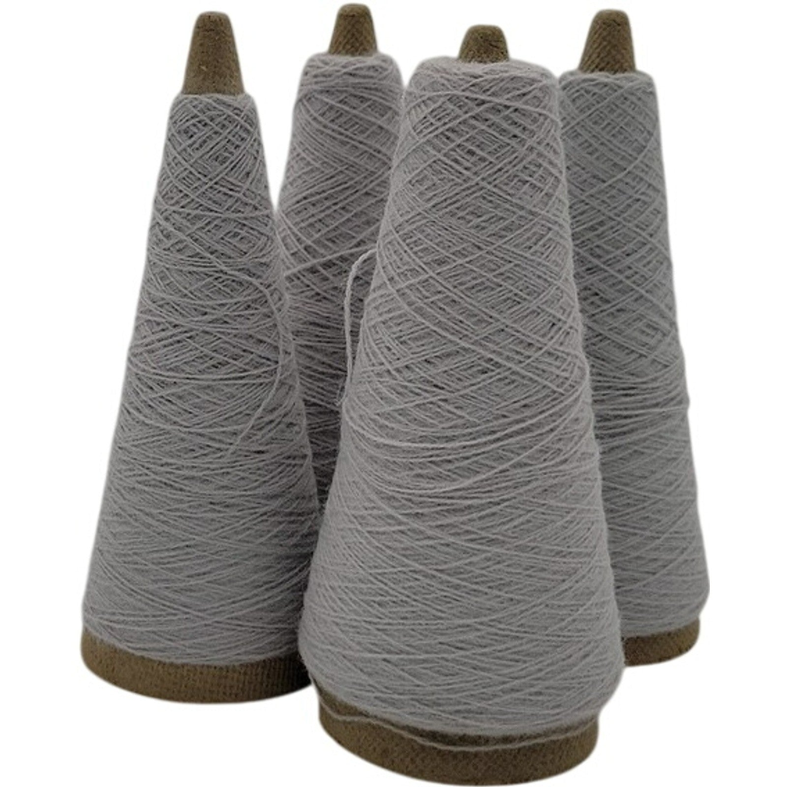 Vintage Phoenix Dye Works 2/24 Acrylic Cone Yarn Silver Grey 485721 Lot of 4