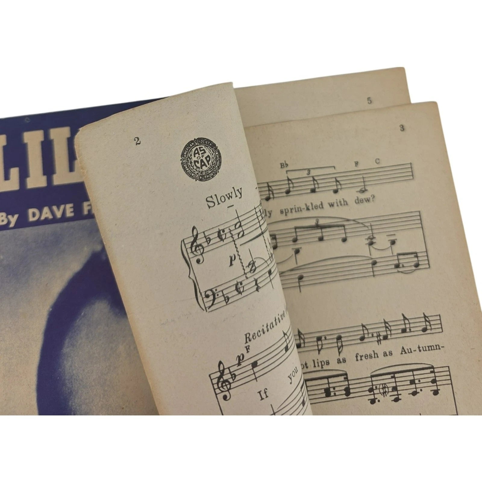 Vintage 1945 Sheet Music Lily Belle by Dave Franklin and Irving Taylor