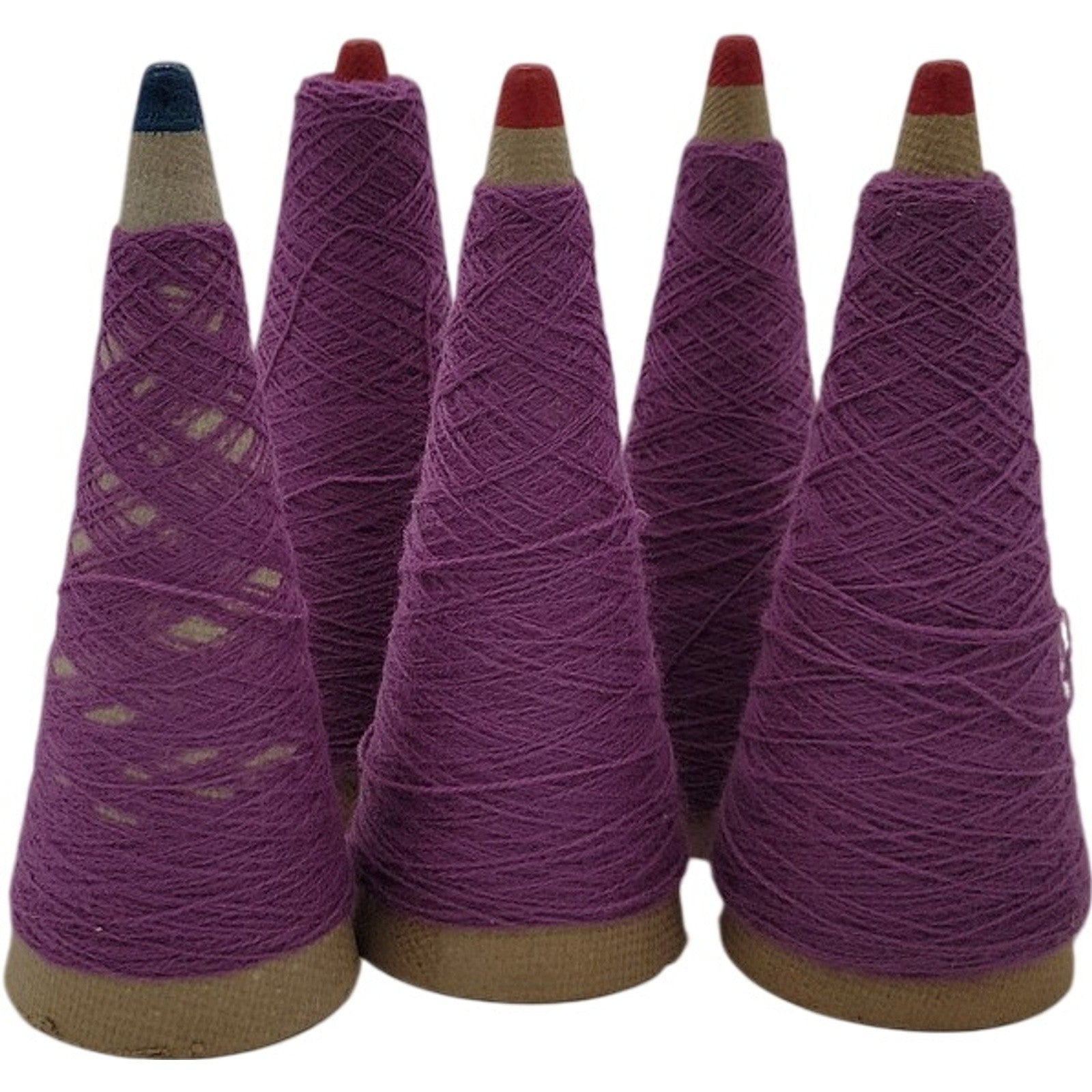 Vintage Phoenix Dye Works Vonnel Mitsub Grape 2/24 Yarn Cones 566911 Lot of 5