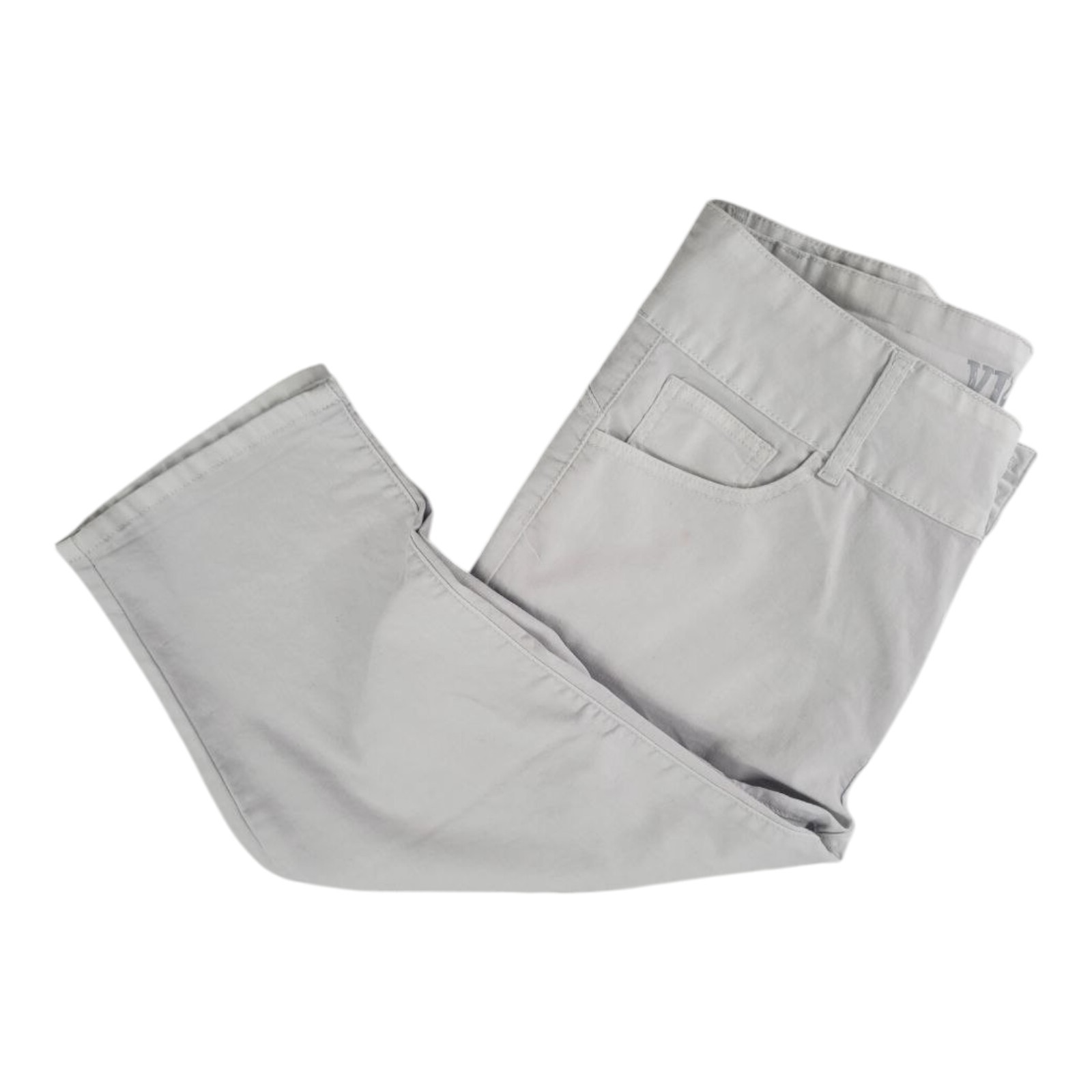 VIP Jeans Womens White Capri Pants Button Fly Cotton Blend Size 19/20