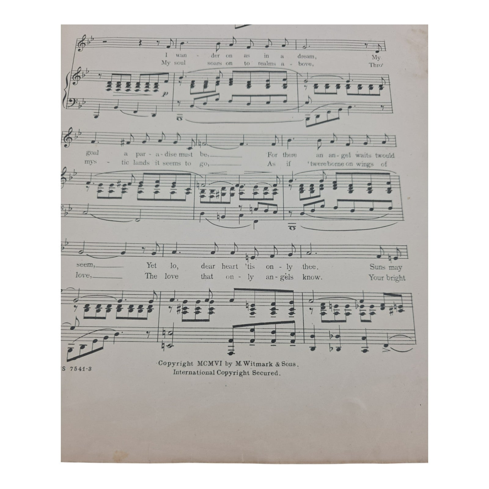 Love Me And The World Is Mine Dave Reed Ernest R Ball Piano Sheet Music 1906