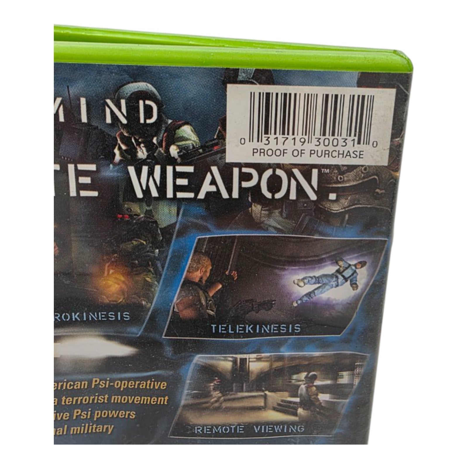 Psi-Ops The Mindgate Conspiracy Xbox 2004 Action Video Game Tested No Manual