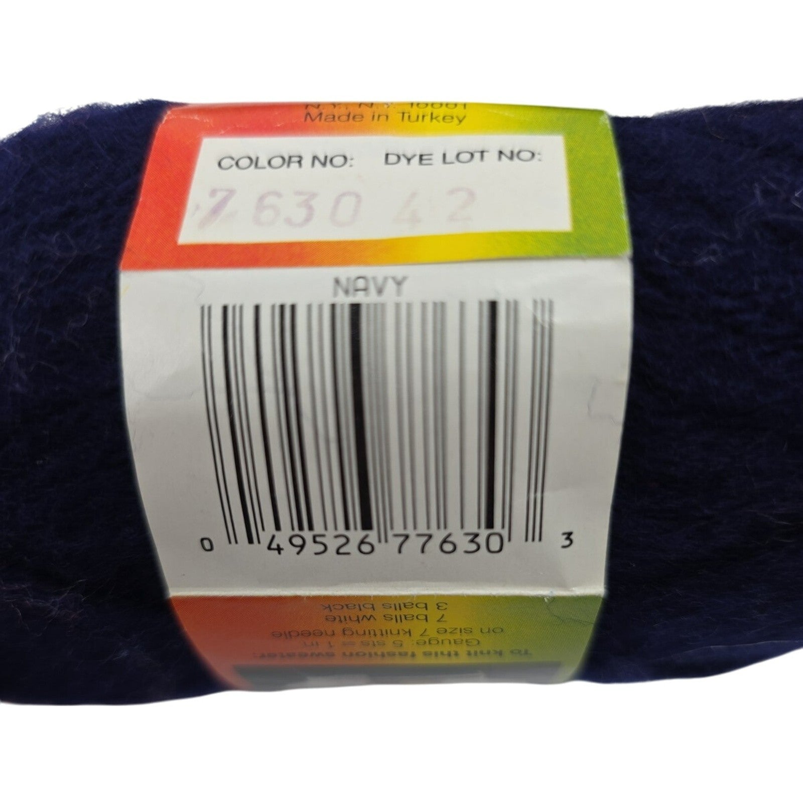 Vintage Super Soft 3 Knit Crochet Craft 3 Ply Sport Yarn Navy 7630 Lot of 30