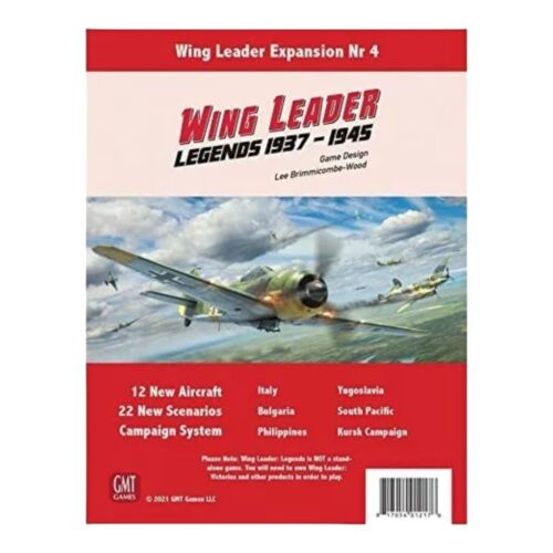 GMT Games Wing Leader Expansion Nr 4 Legends 1937-1945 by Lee Brimmicombe-Wood