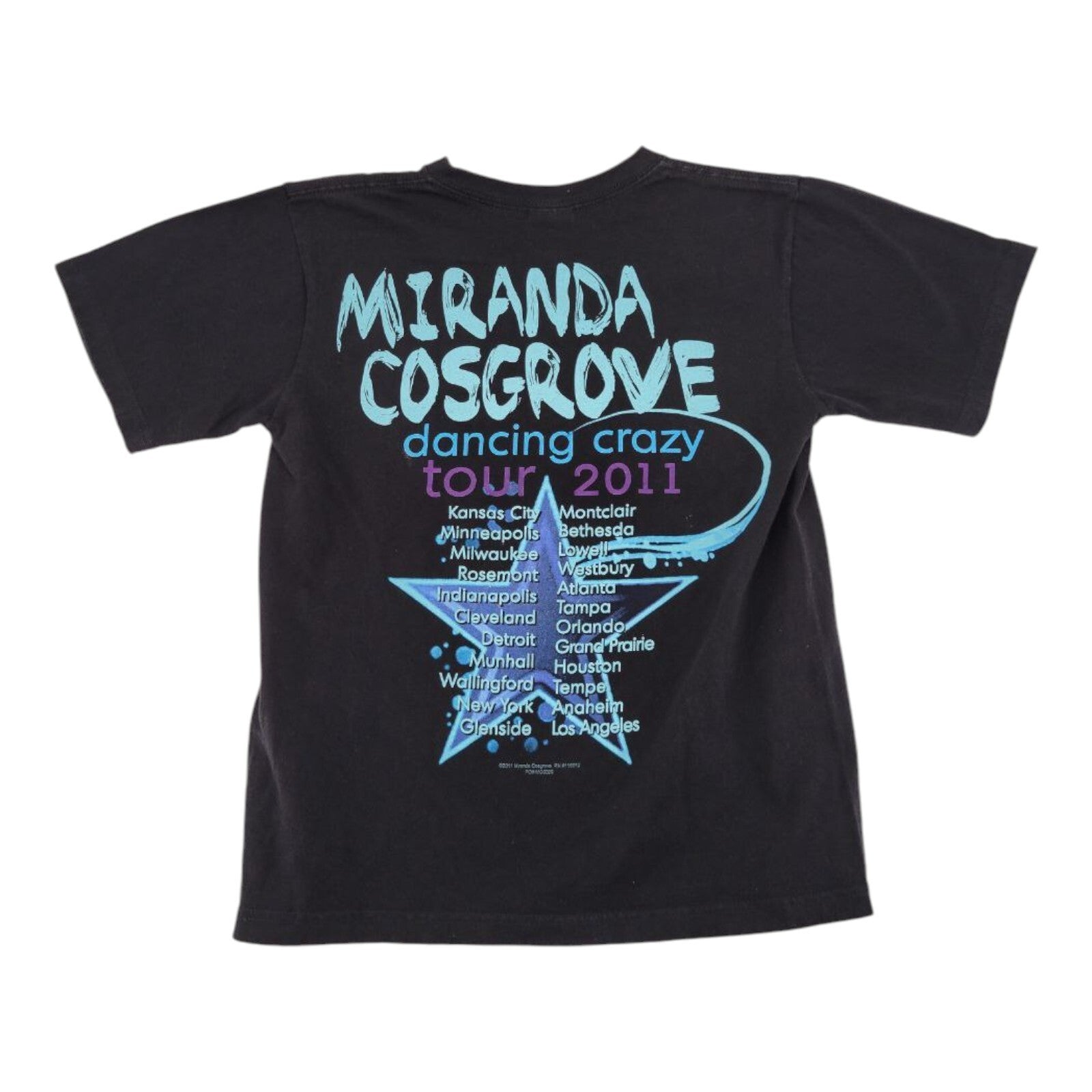 Anvil Miranda Cosgrove Dancing Crazy Tour 2011 Concert T-Shirt Black Youth M