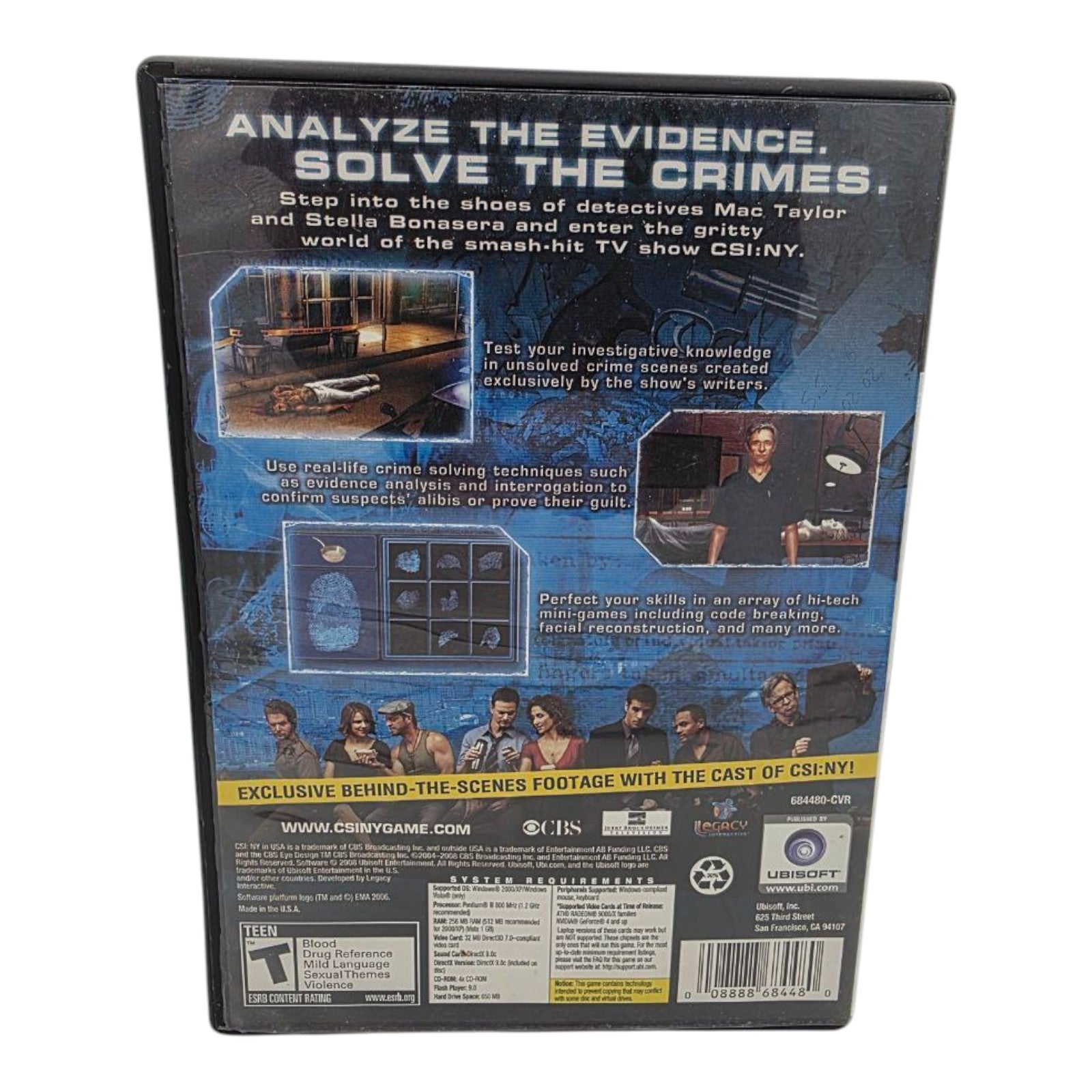 CSI NY The Game PC CD ROM Complete with Manual Tested 2008