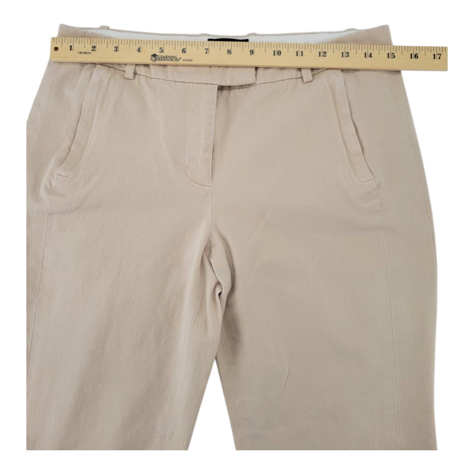 J Crew Maddie Beige Slim Fit Dress Pants Flat Front Womens Size 8
