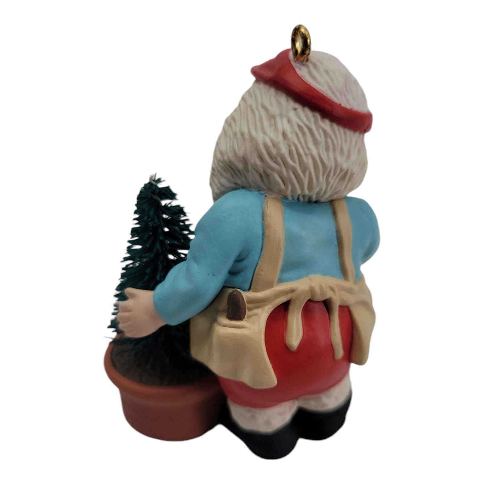 1992 Hallmark Keepsake Green Thumb Santa Ornament Collectible Holiday Decor