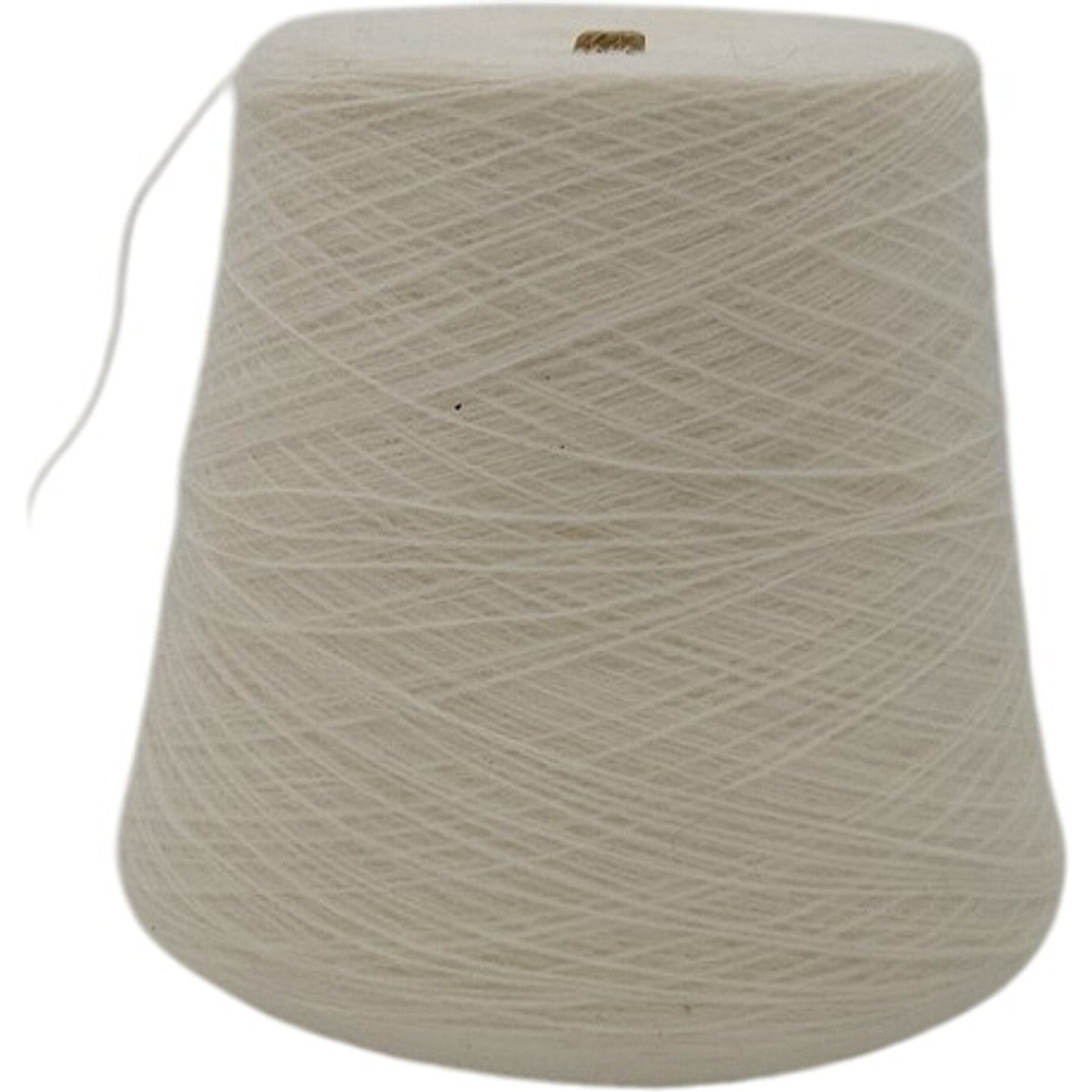 Vintage Spinnerin Bone Off White Acrylic Weaving Yarn Cone 2/24 Lot 20642