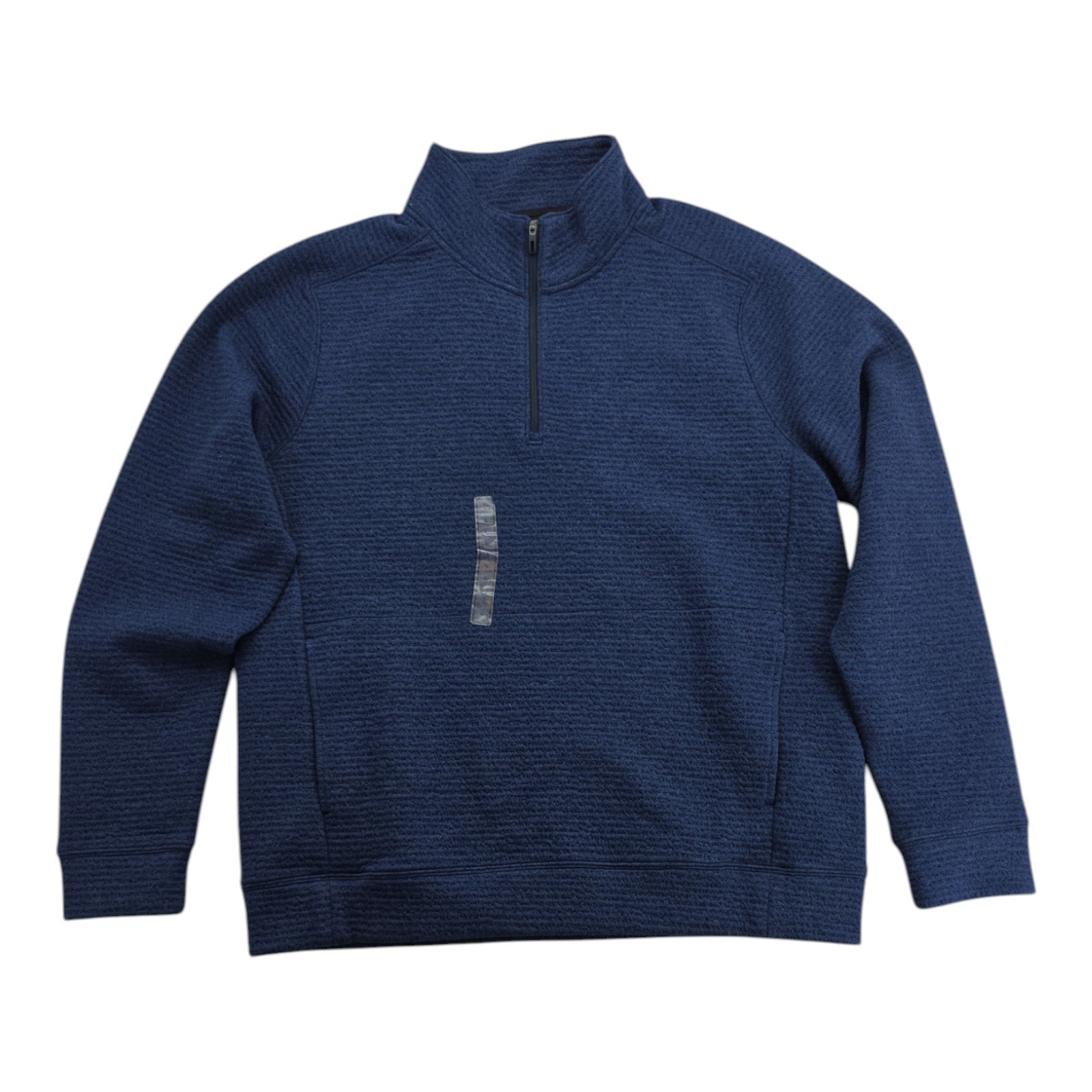 VRST Pull-Over Blue Textured Knit Quarter Zip Sweater Men’s Size Large NWT