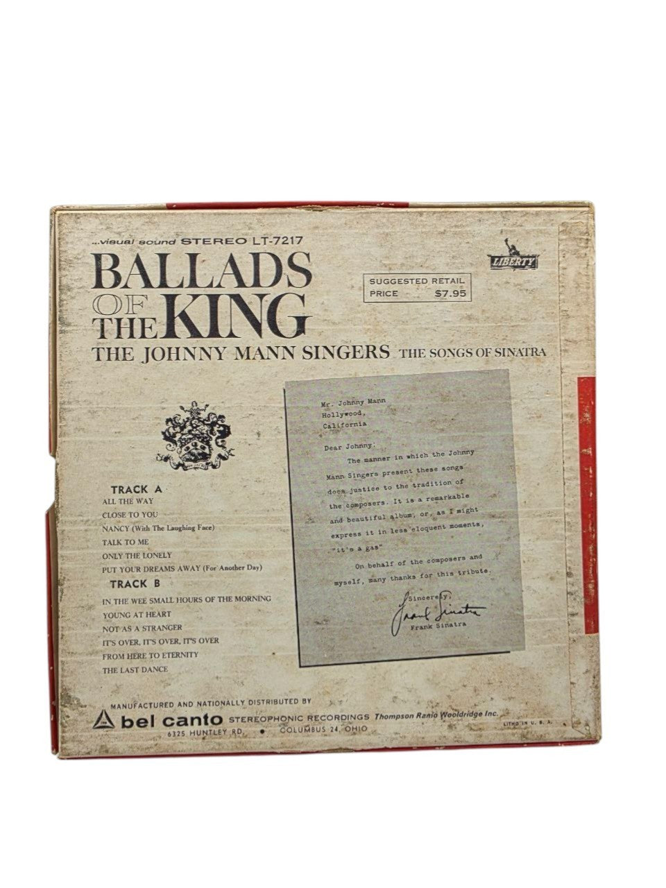 Ballads of the King Vol II The Johnny Mann Singers Reel to Reel LT 7217