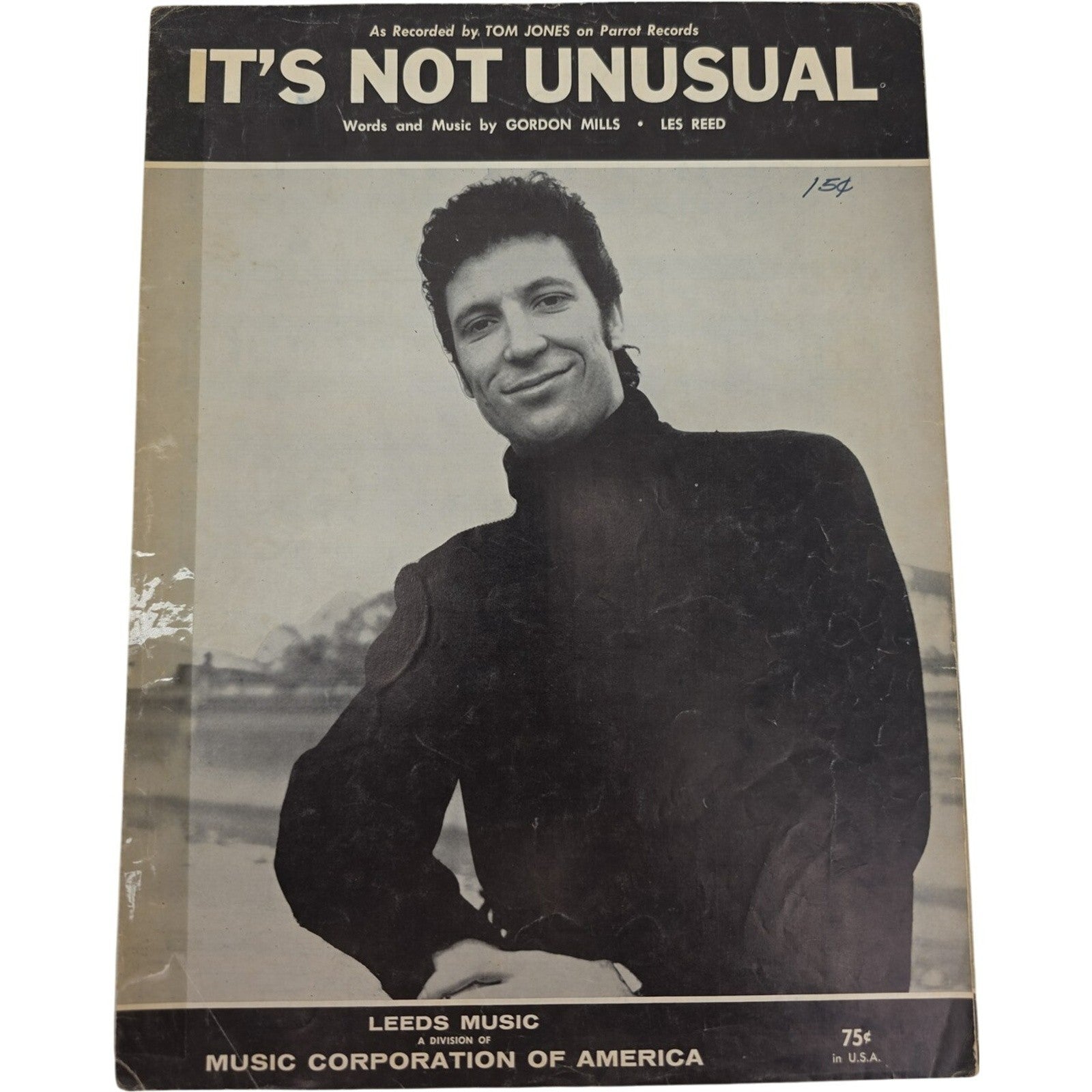 Vintage 1965 Tom Jones It's Not Unusual By Gordon Mills Sheet Music