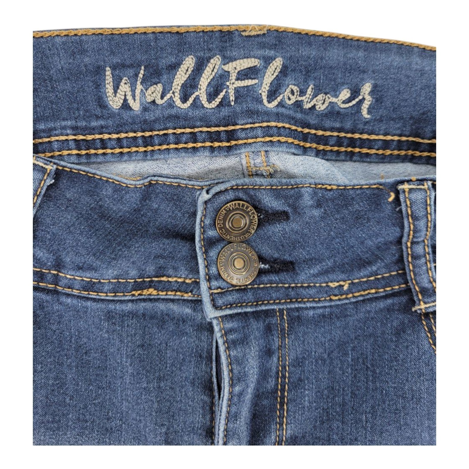 WallFlower Womens Skinny Jeans Blue Mid Rise Stretch Denim Pants Size 9