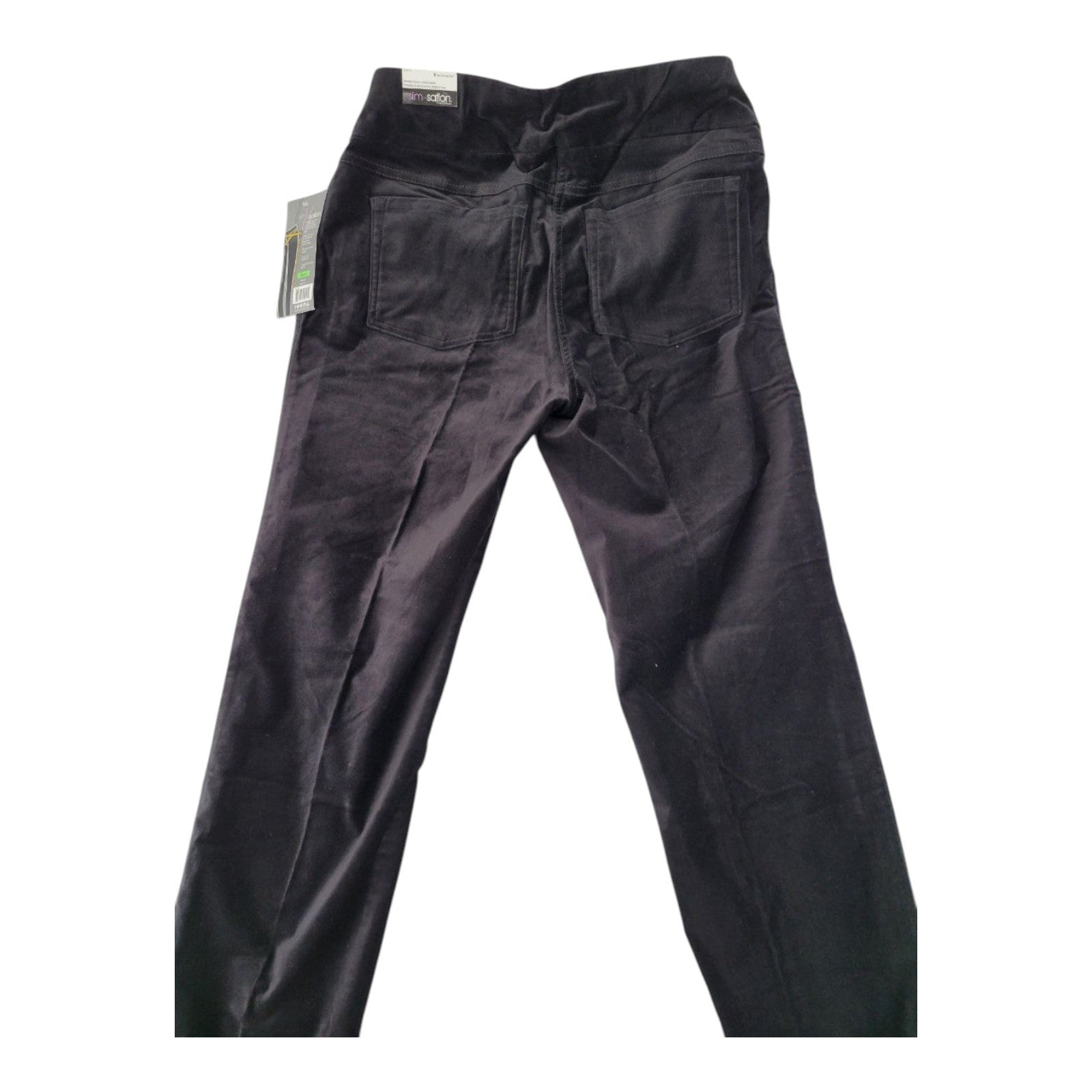 Slim-Sation Women's Black Pull-On Pants Size 8 Tummy Control Stretch Fit