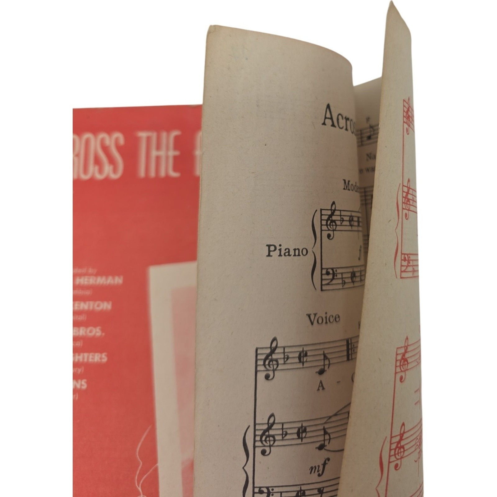 1947 Vintage Sheet Music Across the Alley from the Alamo by Joe Green