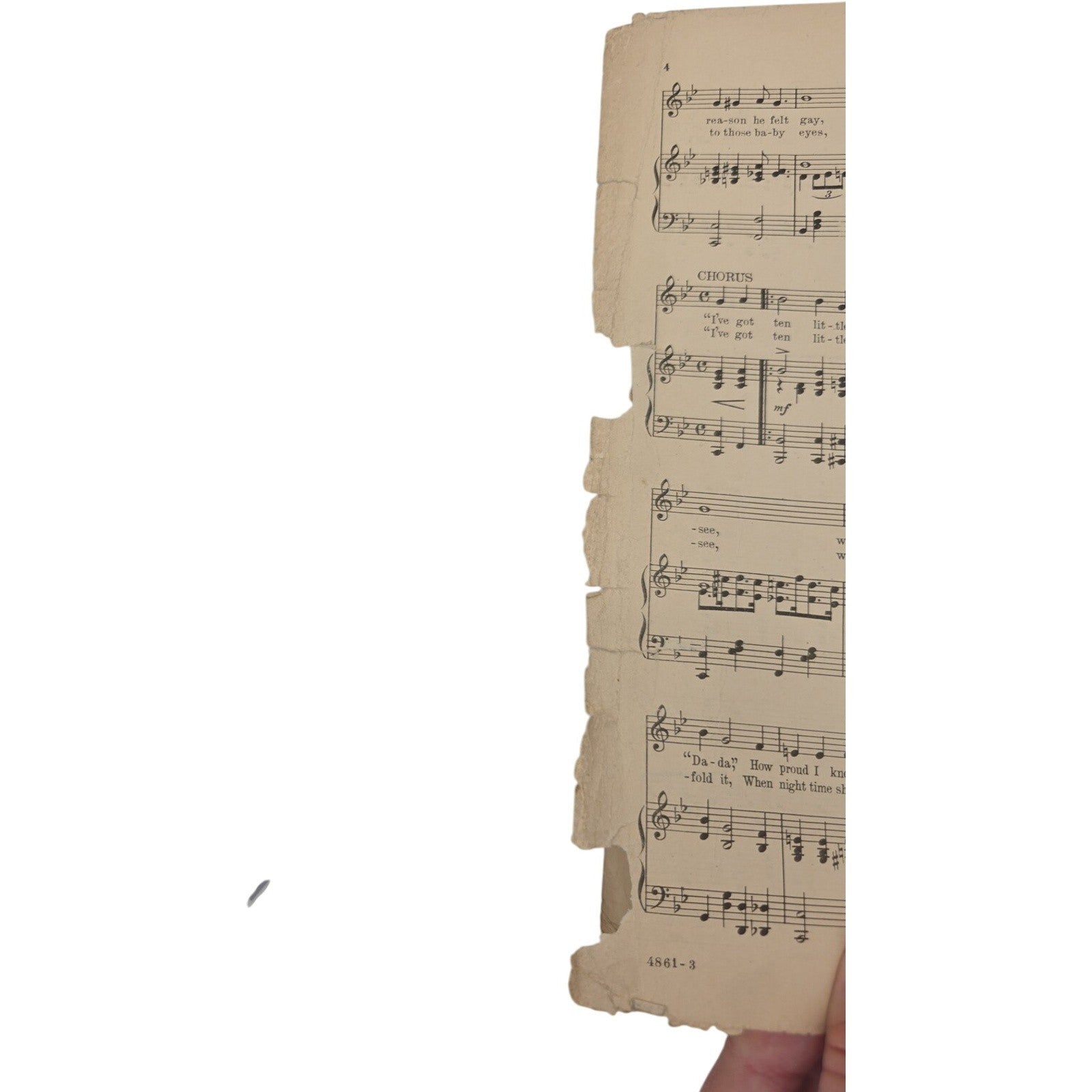 1921 Ten Little Fingers and Ten Little Toes Down In Tennessee Sheet Music