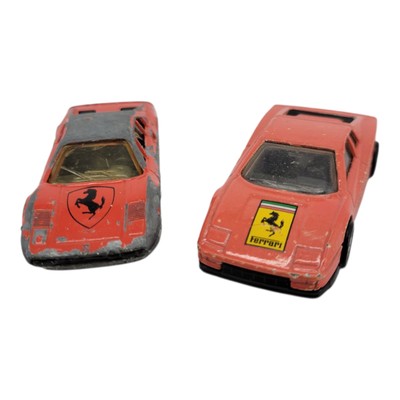 1986 Matchbox Red Ferrari Testarossa and 1981 Matchbox Ferrari 308 GTB