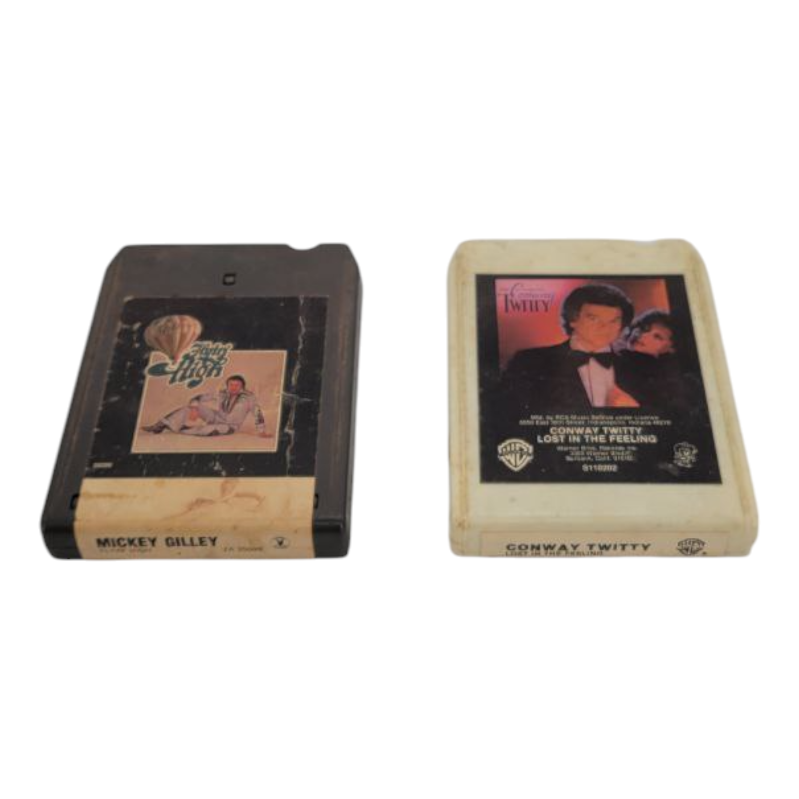 Mickey Gilley Flyin High and Conway Twitty Lost in the Feeling 8 Track Tapes Set