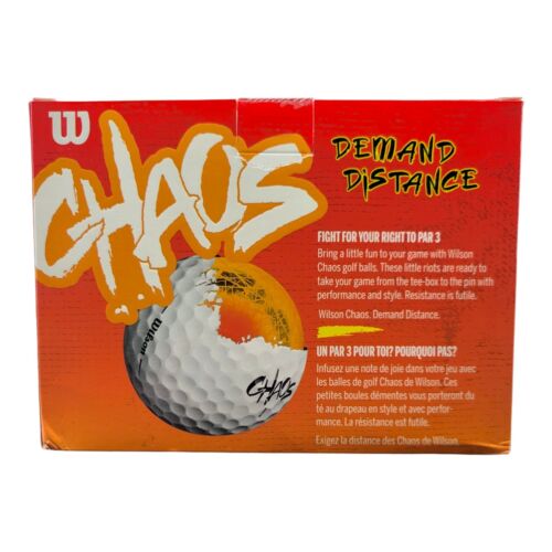 Wilson Chaos Demand Distance Golf Balls 24 Pack White High Performance