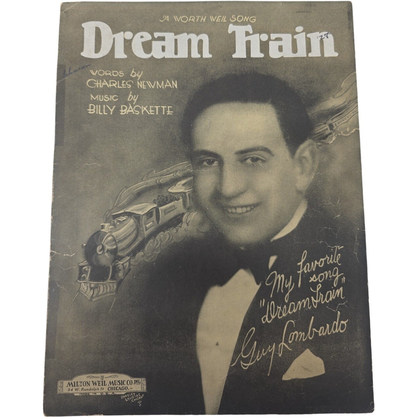 1928 Vintage Sheet Music Dream Train Charles Newman Billy Baskette