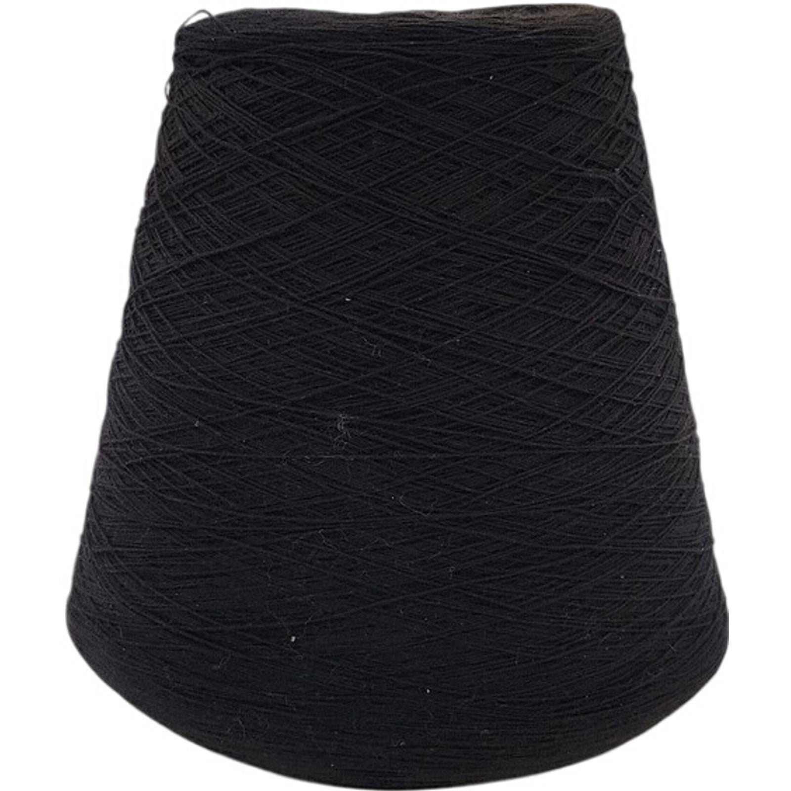 Vintage Spectrum Dyed Yarns Black Cotton Cone 16/2 Karded Cot Weaving Yarn