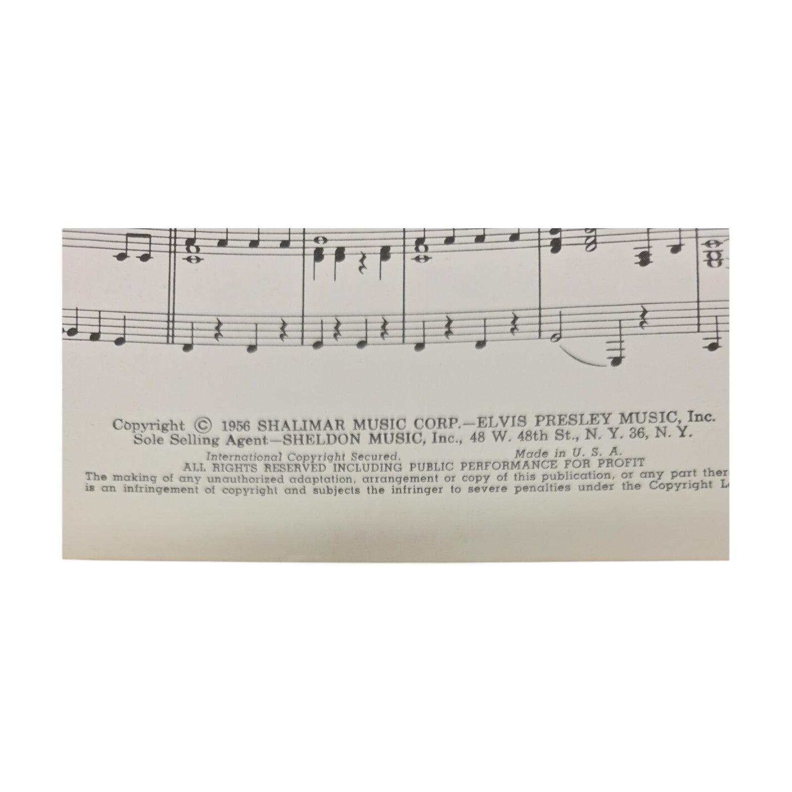 Elvis Presley Composer Sheet Music 1956 Don't Be Cruel