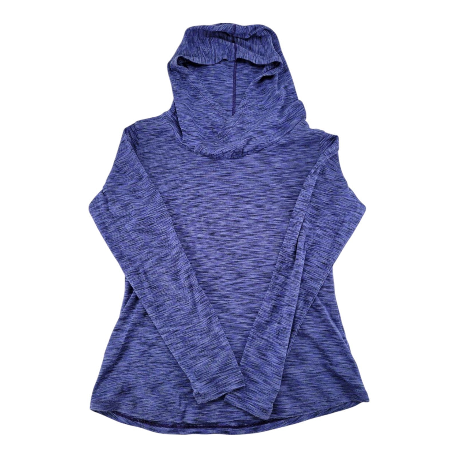 Columbia Women's Blue Hooded Pullover Shirt Size L Long Sleeve Stretch