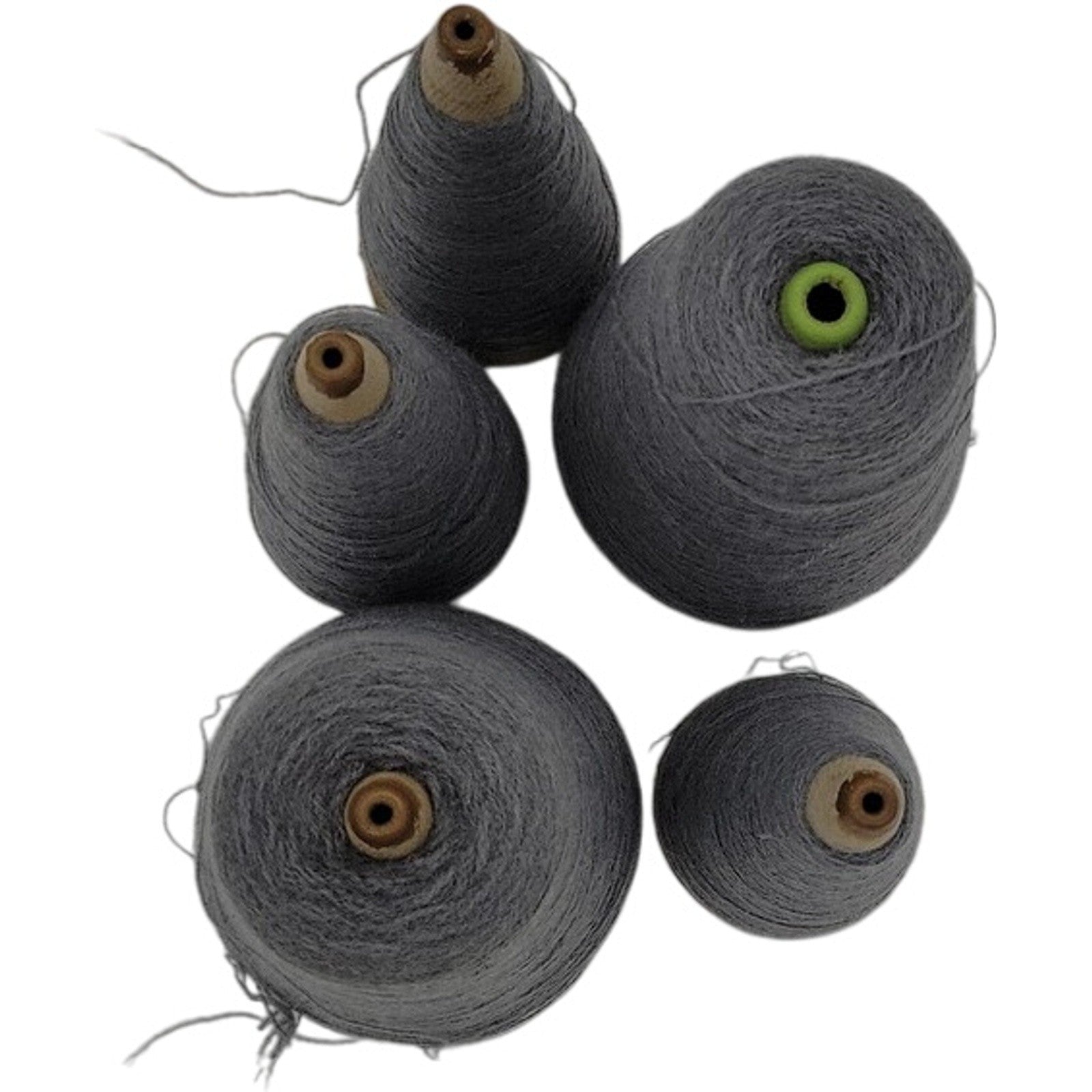 Vintage Templon Flannel Heather Gray Wool Blend 2/24 Cone Yarn Lot of 5