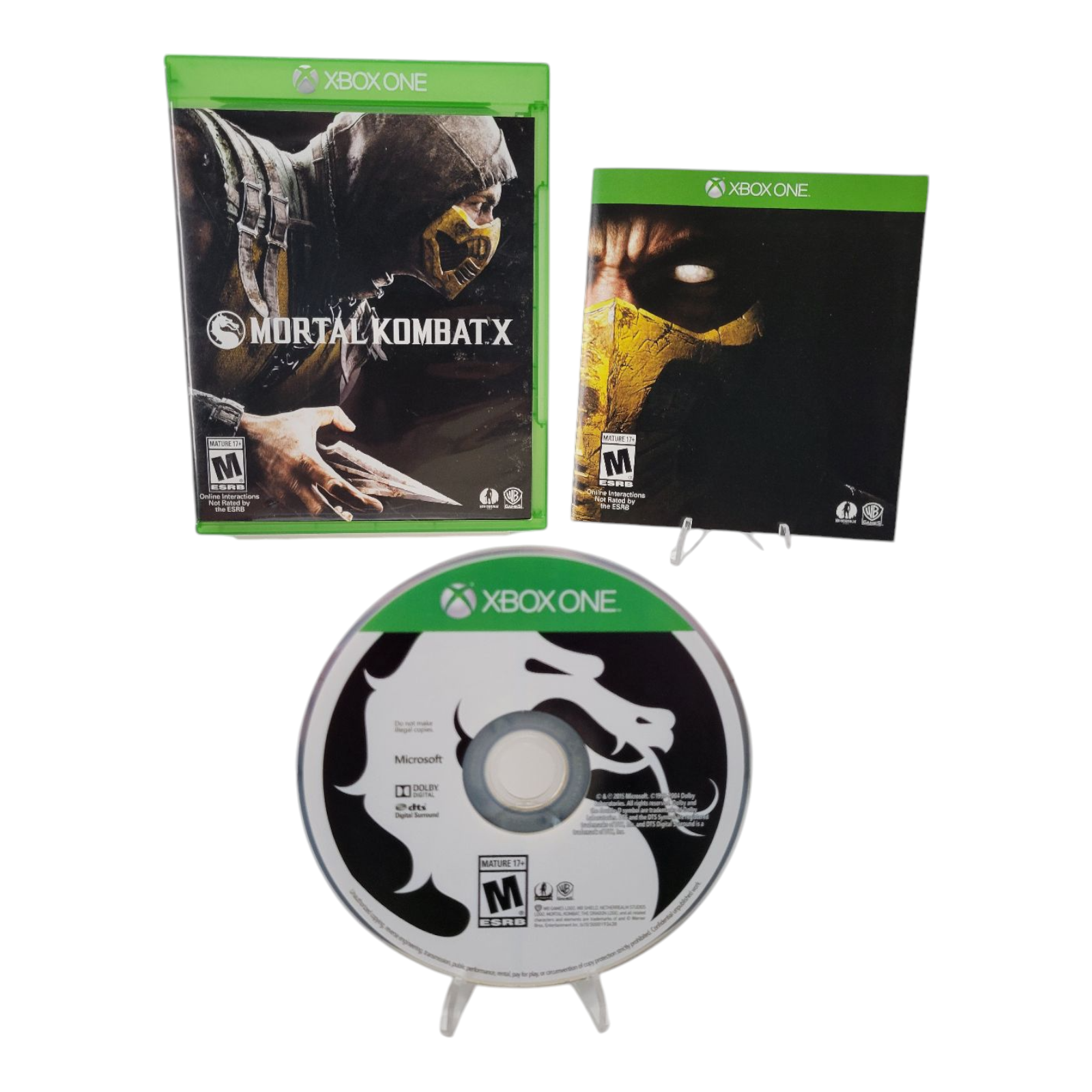 Warner Bros Mortal Kombat X Xbox One 2015 Case Manual Disc