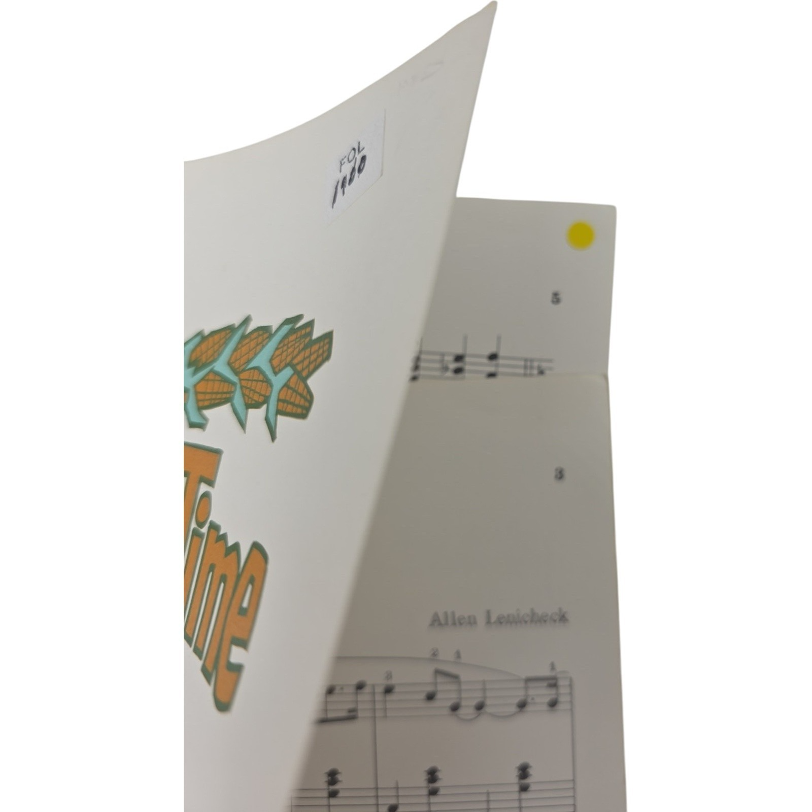 Corn Huskin’ Time Country Dance for Piano by Allen Lenichek 1965 Sheet Music