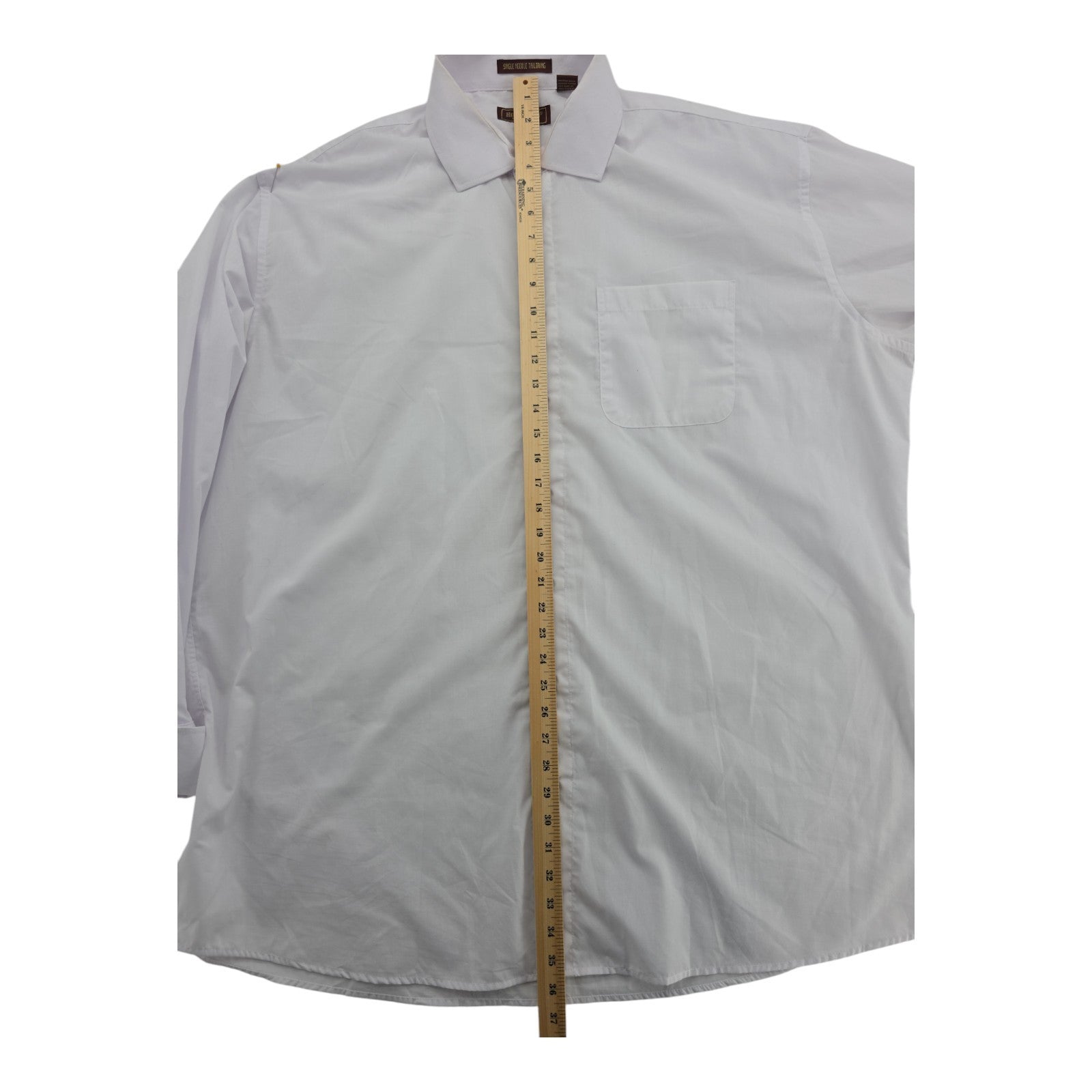 Henri Picard by Don Jonathan White Dress Shirt Men’s 18½ 36/37 Long Sleeve