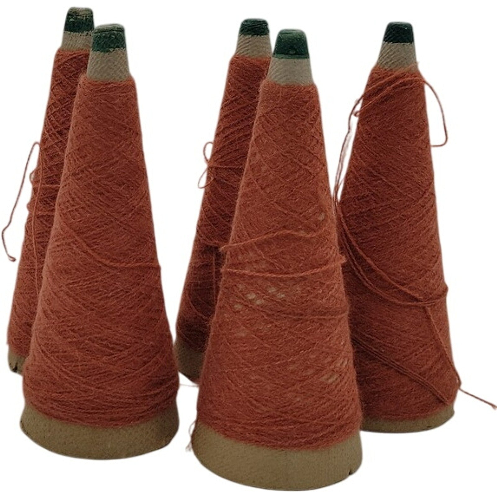 Vintage 1980s Templon 2/24 Yarn Cone DK Spice Heather Lot of 5