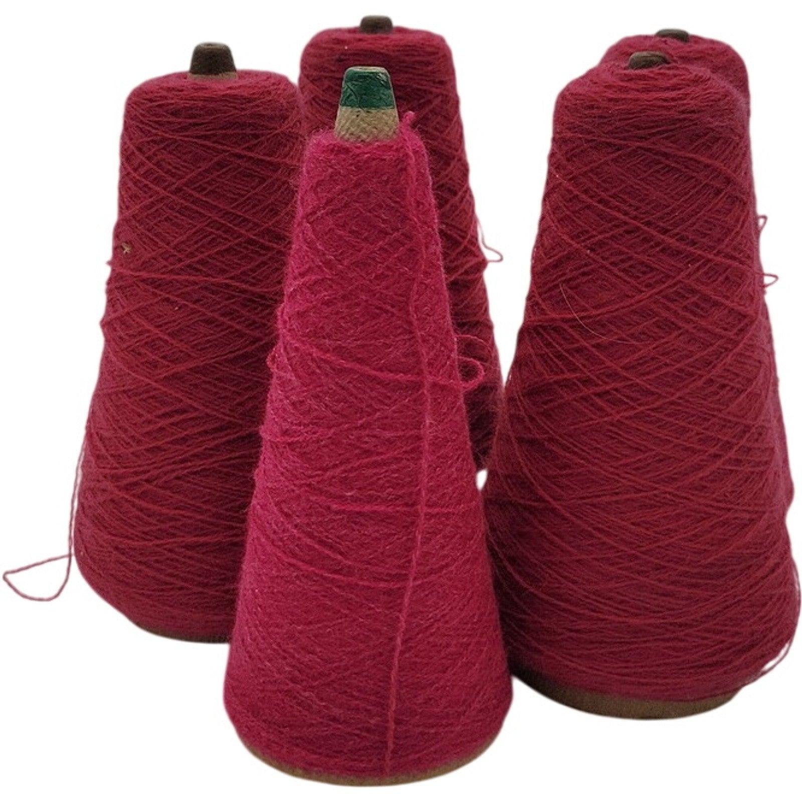 Vintage Templon 2/24 Raspberry Heather Yarn Cone S-83351 Lot of 5