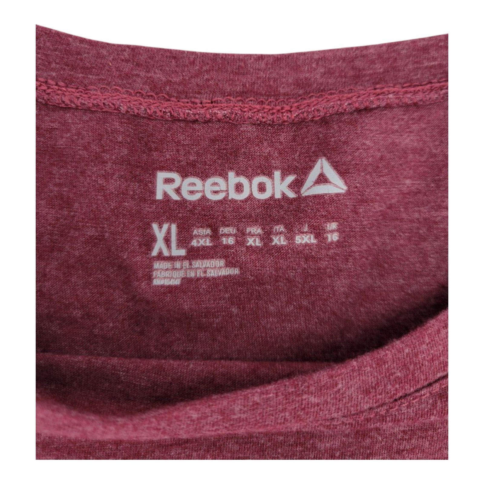 Reebok Womens Maroon Long Sleeve Athletic Shirt Size XL