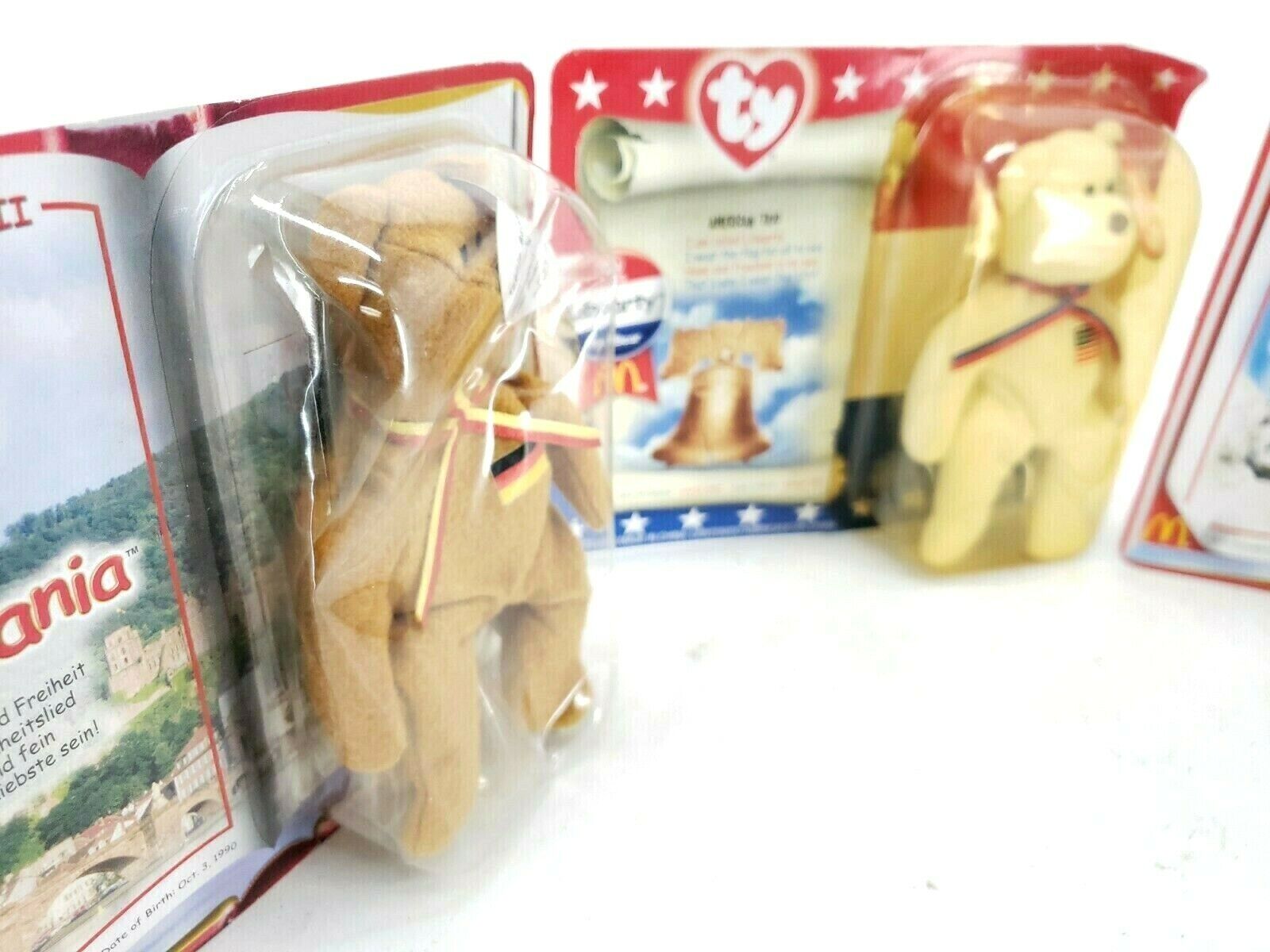 1999 TY International Bears II Spangle and Germania with 1996 Liberty the Bear