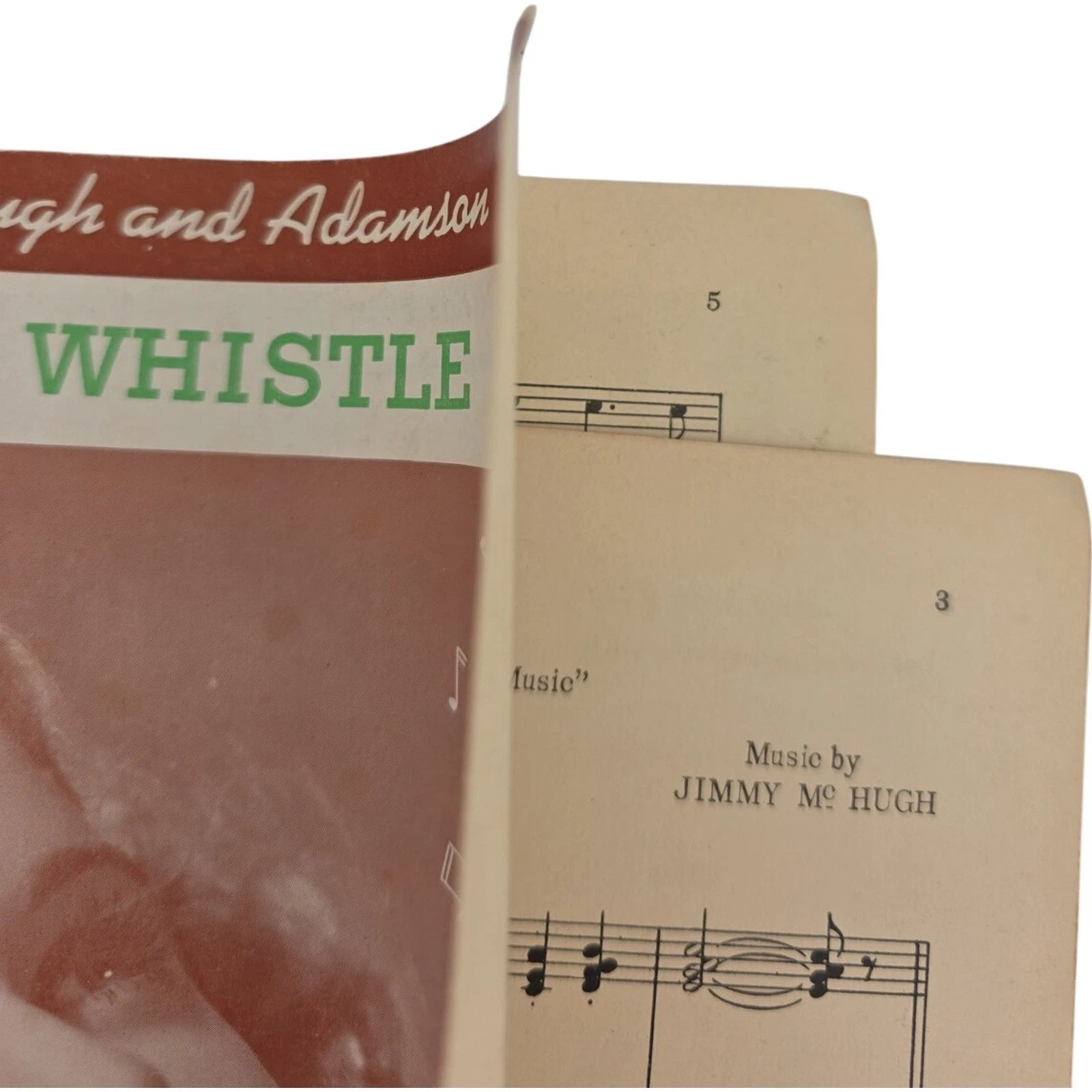 I Love to Whistle From Mad About Music featuring Deanna Durbin 1938 Sheet Music