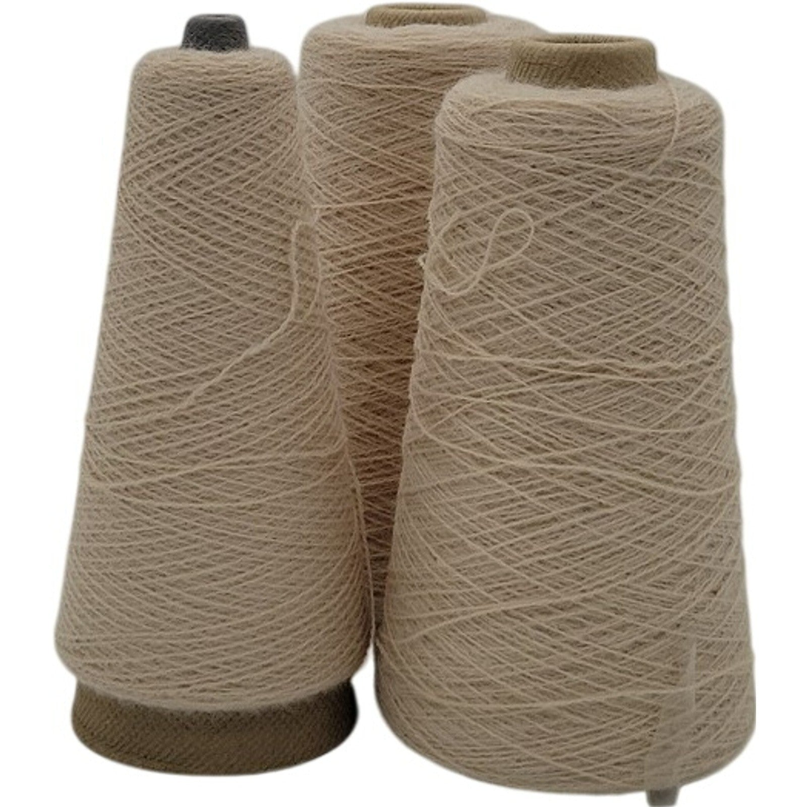 Vintage Spinnerin 2/24 Acrylic Weaving Knitting Yarn Beige 36908 Lot of 3