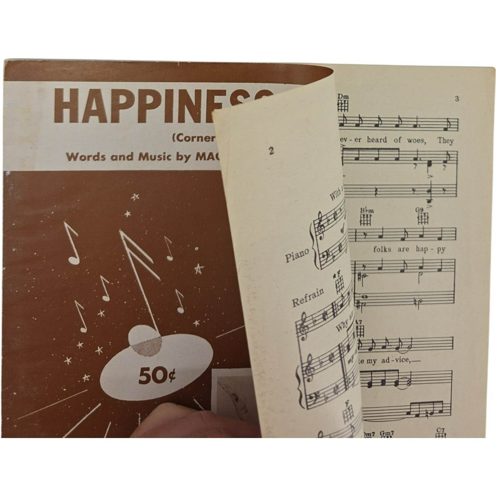 Vintage Sheet Music 1955 Happiness Streetby Mack Wolfson and Edward R. White