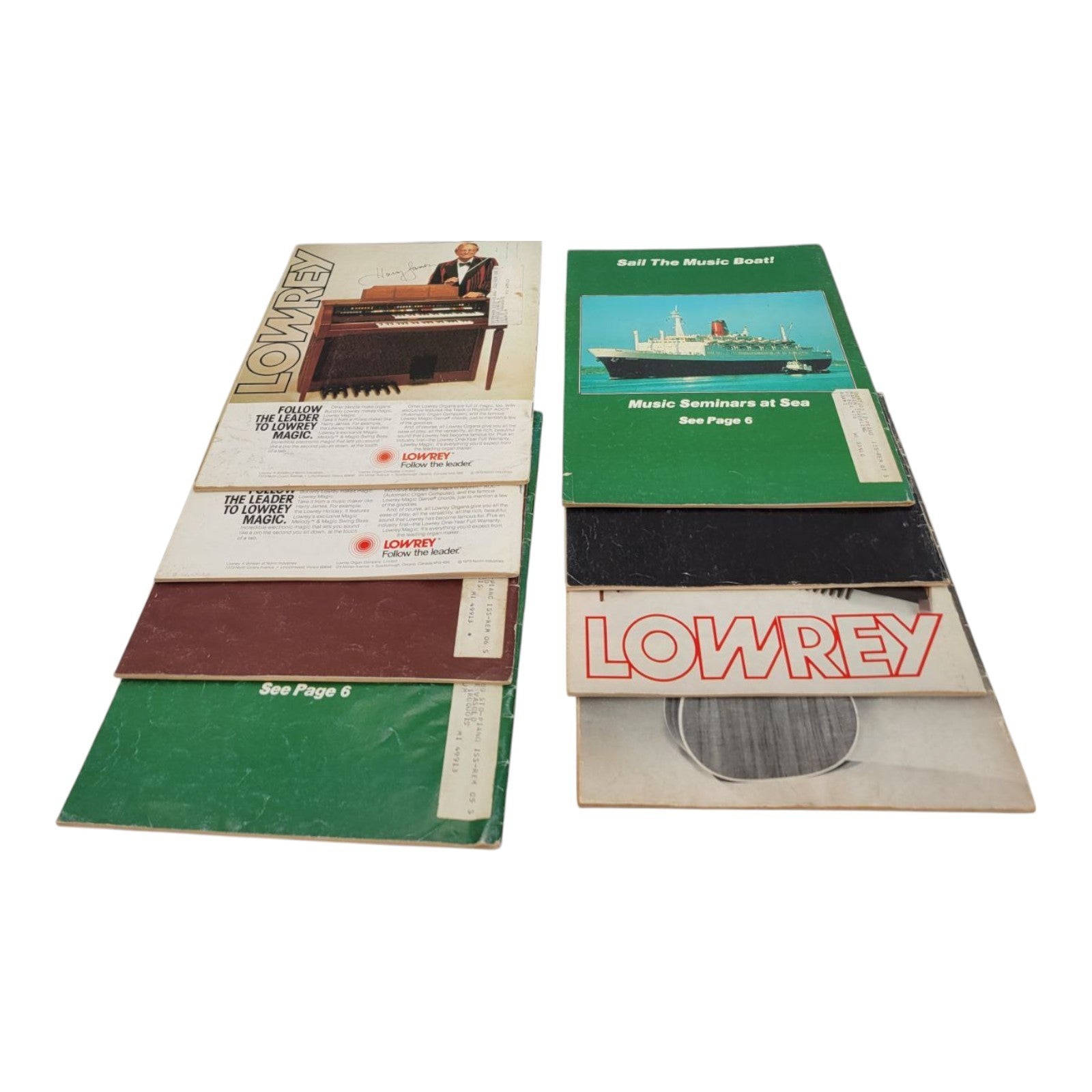 Vintage1980 Sheet Music Magazine Lot of 8 Issues