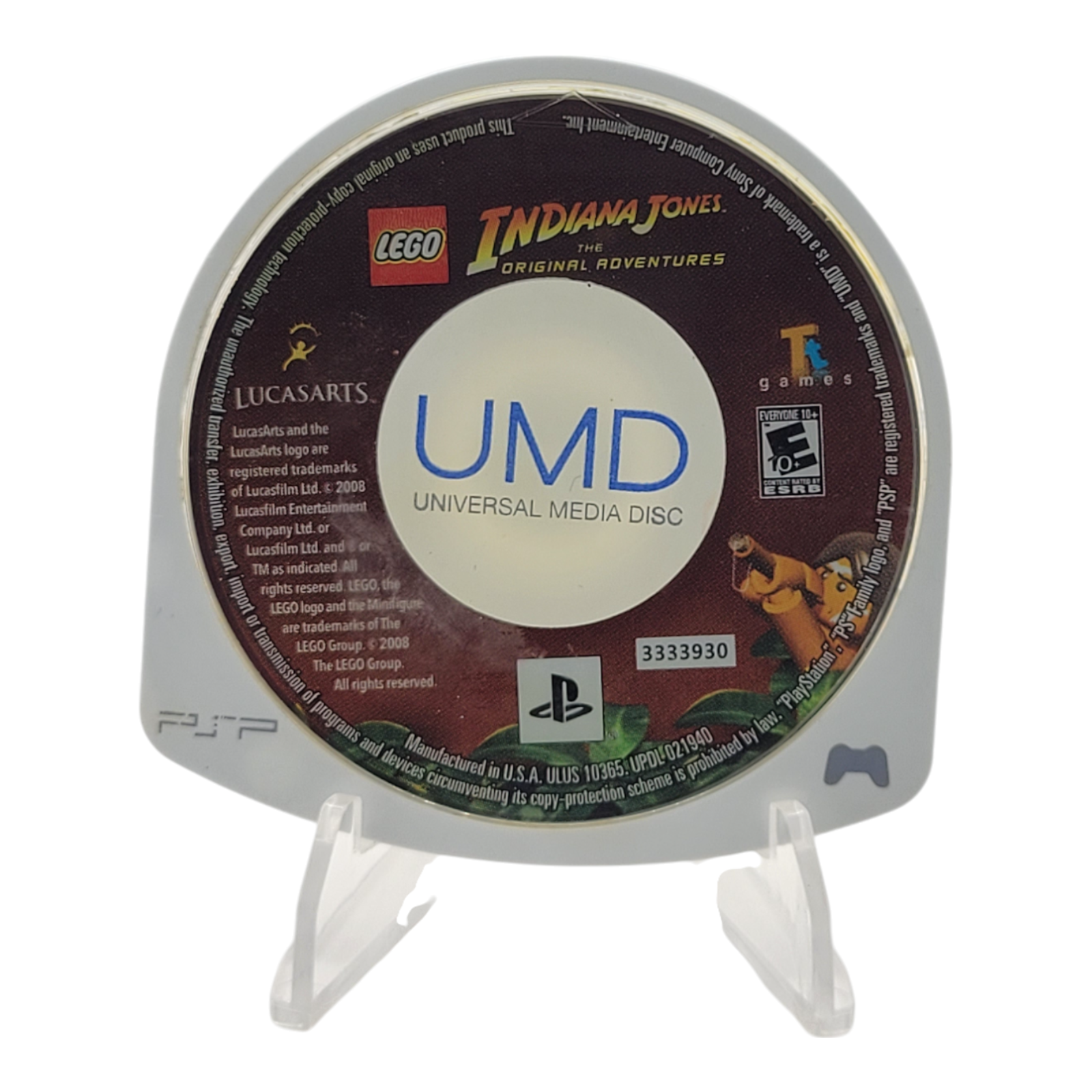 LEGO Indiana Jones The Original Adventures PSP 2008 Game Disc Only