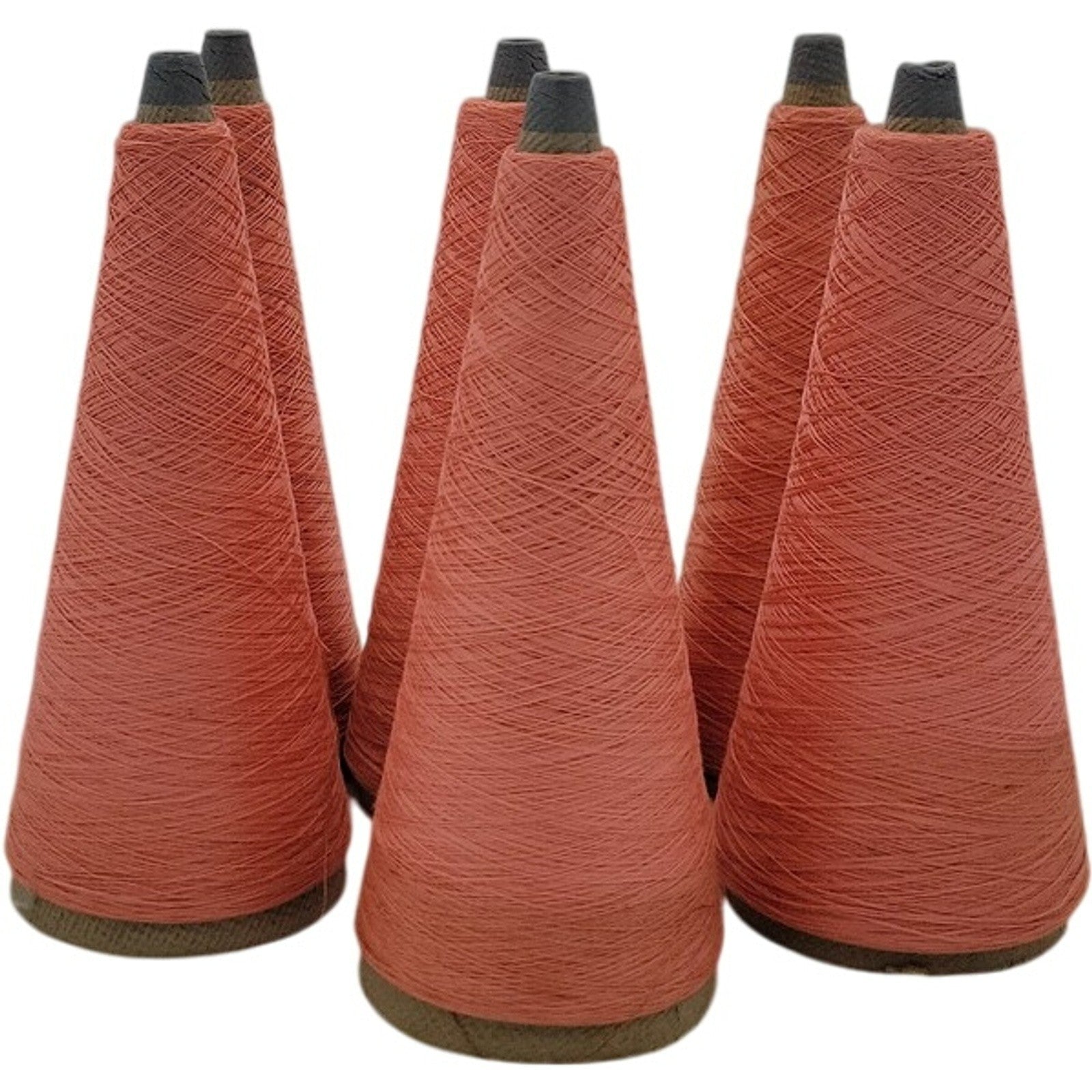 Vintage SCT 40/2 Durefe 139 Peach 109785 Cone Yarn 100% Cotton Lot of 6