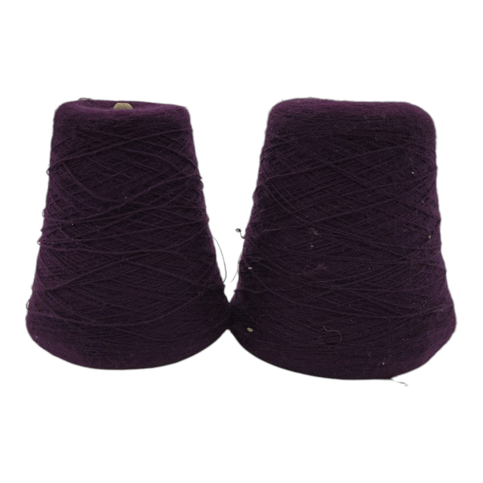 Vintage Unbranded Purple 9589 Yarn Cone Lot of 2