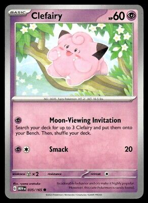 Pokemon 2023 Scarlet & Violet 151 Clefairy Common #35 Near Mint Card