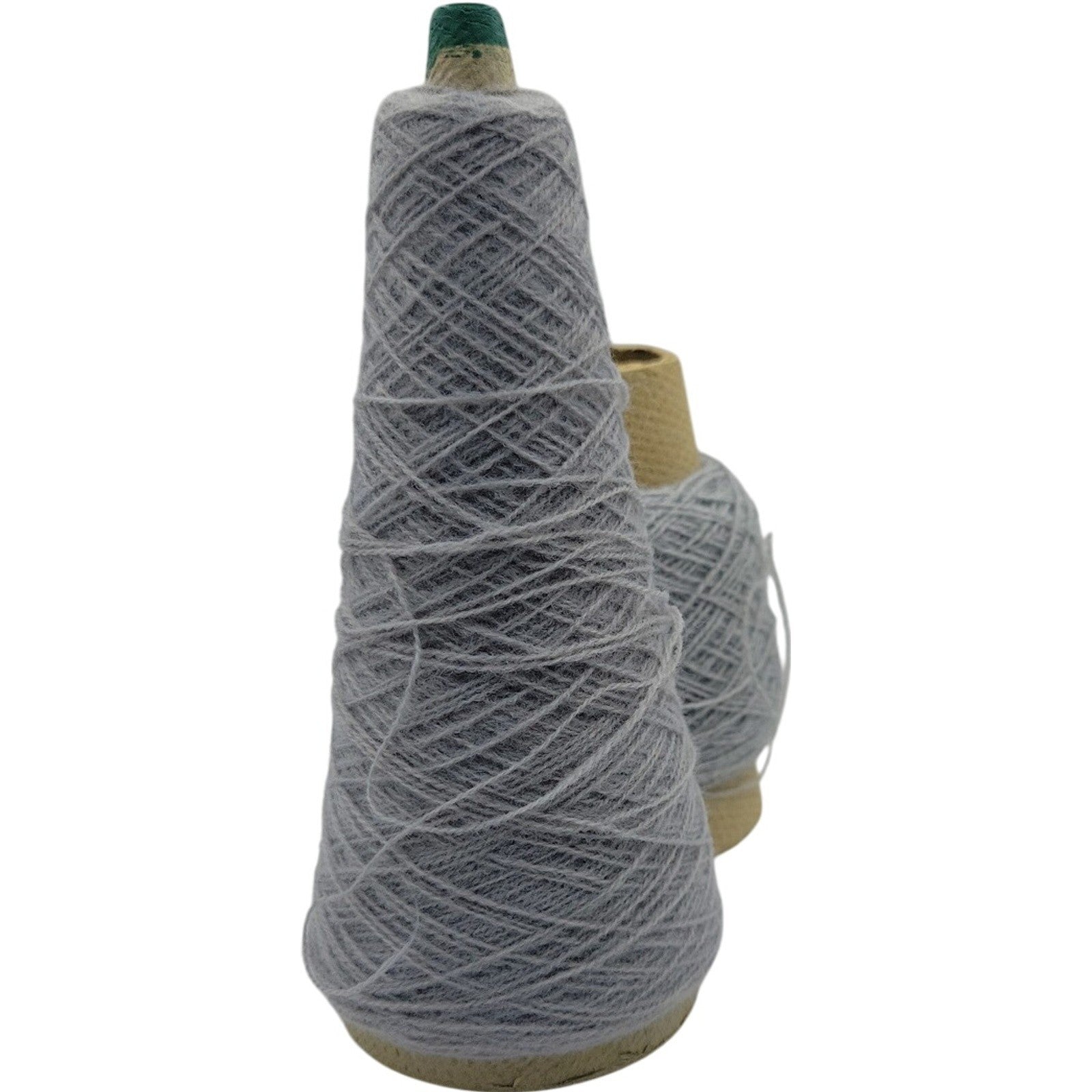 Vintage Templon The Knittery Dark Silver Grey Acrylic Cone Yarn 2/24 Lot of 2