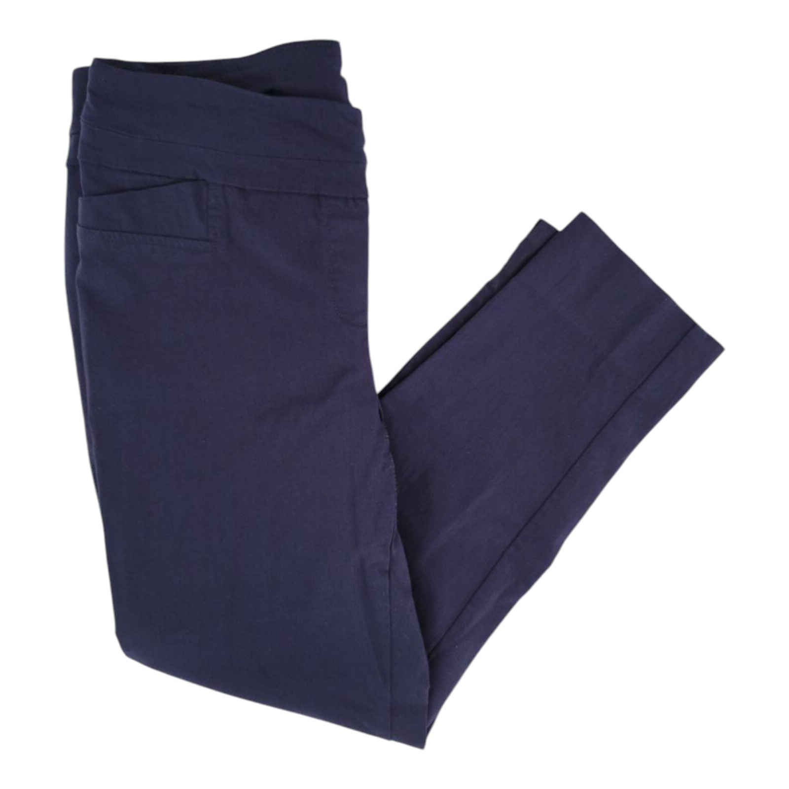 Zac & Rachel Navy Blue Pull On Stretch Pants Rayon Blend Womens Size 8