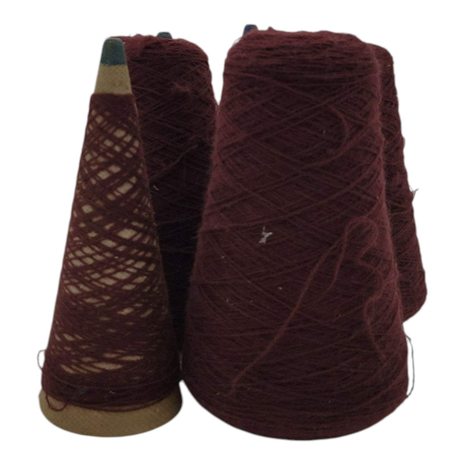 Vintage Phoenix Dye Works 2/24 Acrylic Yarn Cone Raisin 235215 Lot of 5