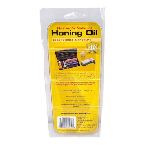 Lansky Nathans Natural Honing Oil 4 oz Bottle for Knife Blade Sharpening