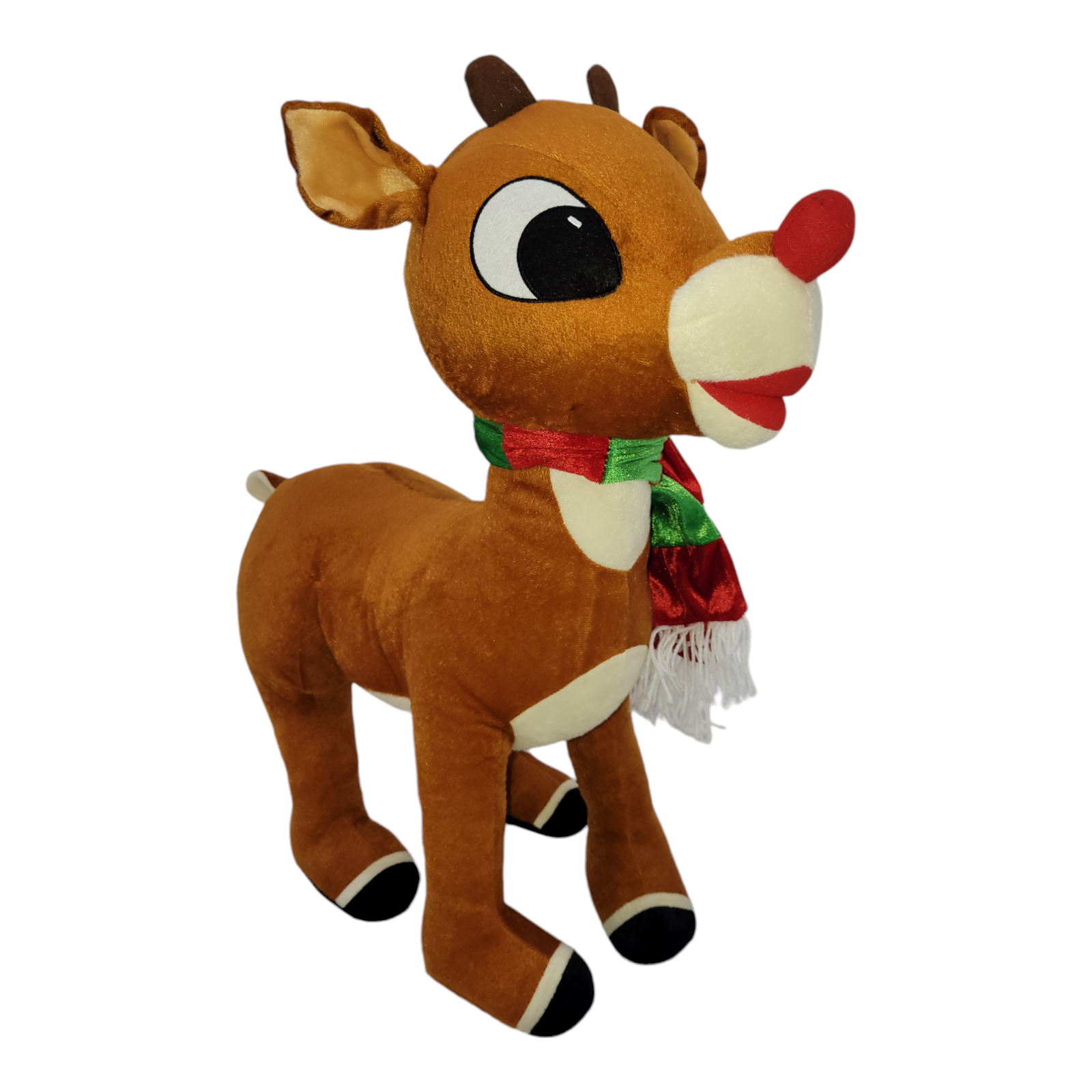 Gemmy Christmas Rudolph Red Nose Reindeer 23" Plush Holiday Decoration